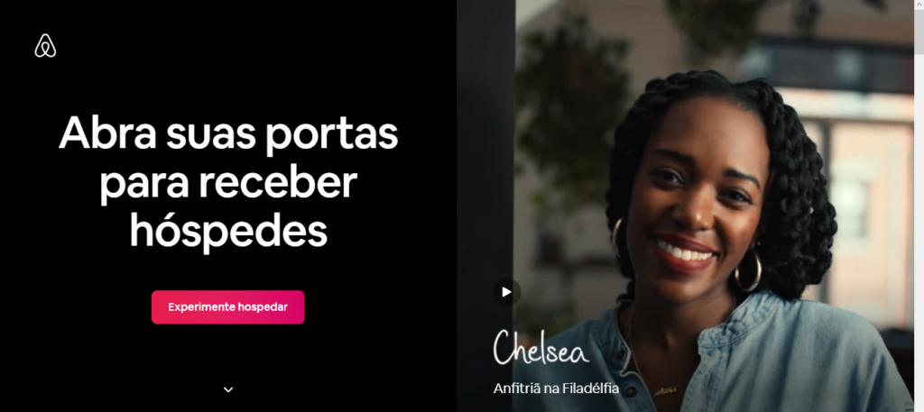 Landing Page do Airbnb